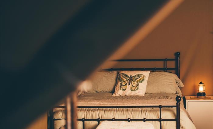 Canvas lodge interior